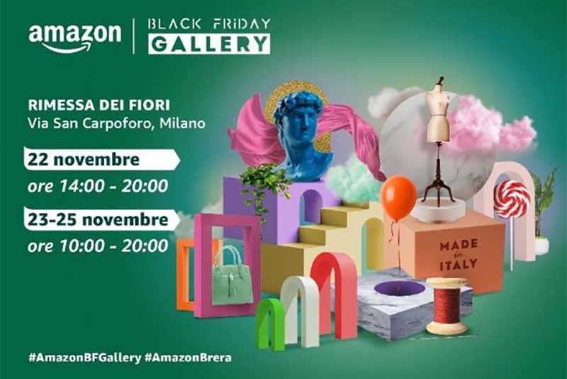 Amazon apre a Milano la Black Friday Gallery